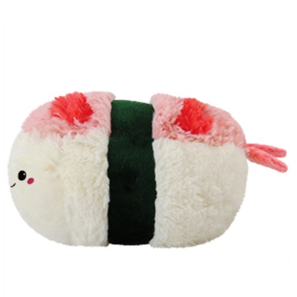 NWT Authentic Squishable Mini Comfort Food Shrimp Sushi Pink and White - Picture 2 of 3
